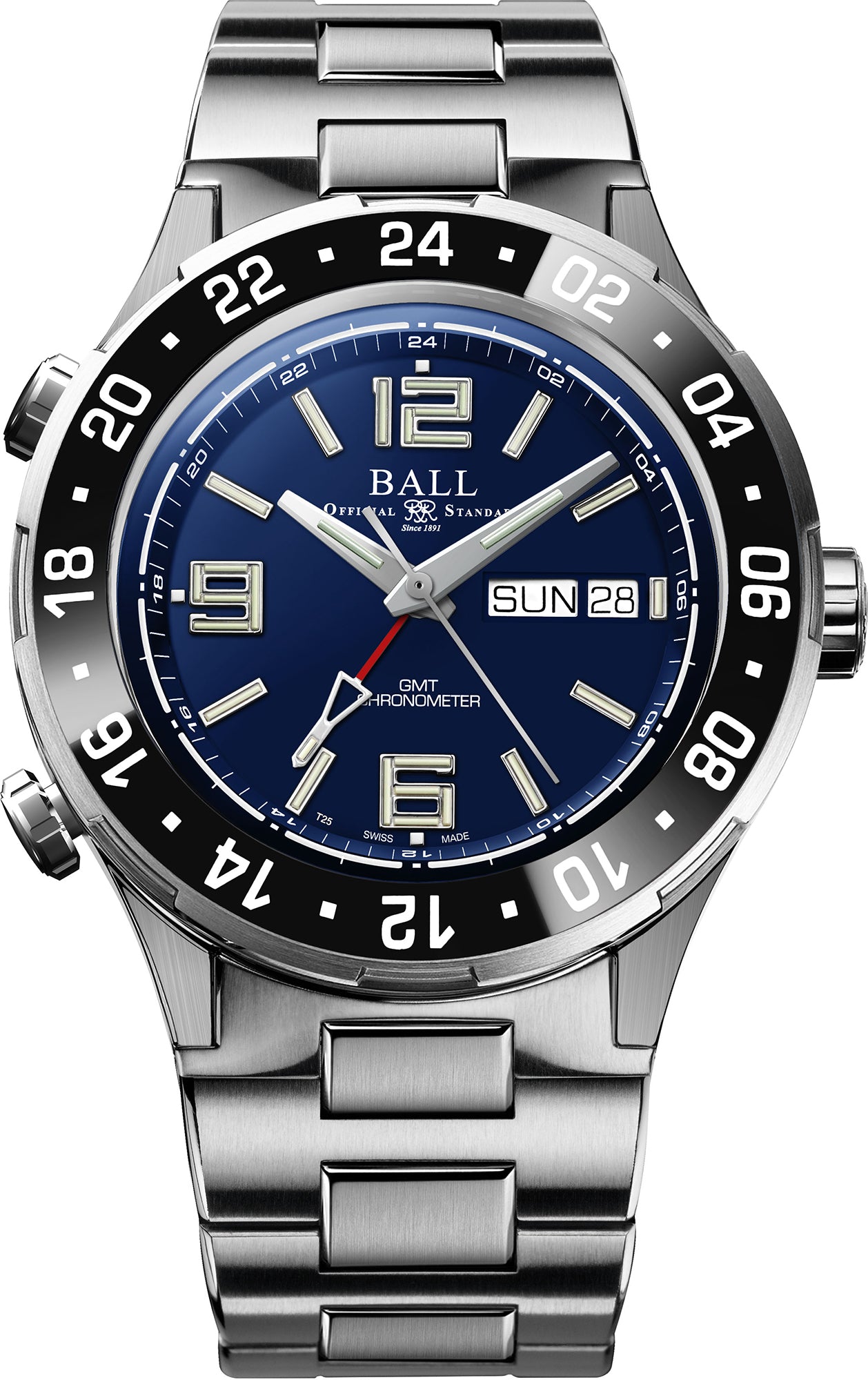 Photos - Wrist Watch Ball Watch Company Roadmaster Marine GMT Limited Edition - Blue BL-2363 