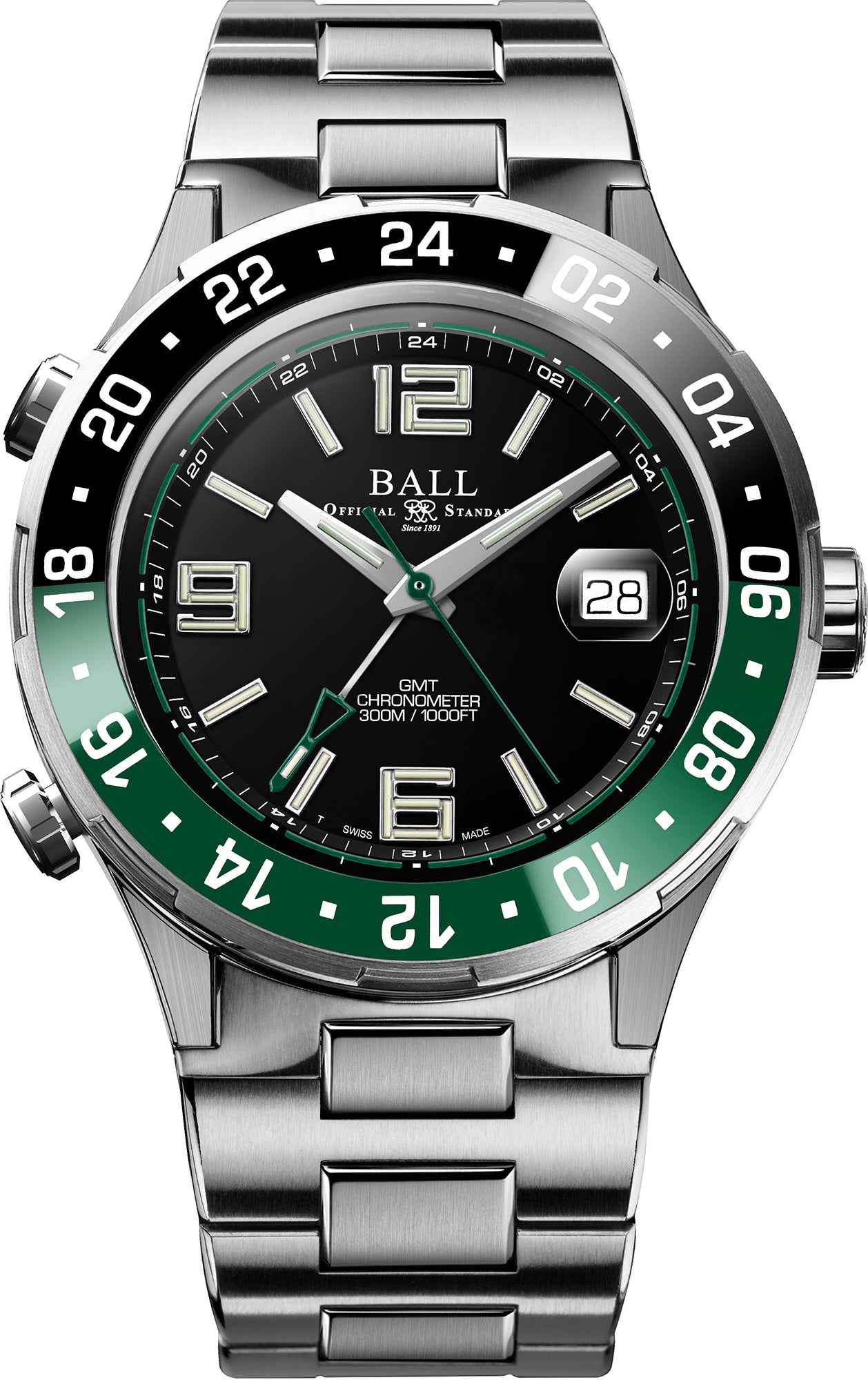 Photos - Wrist Watch Ball Watch Company Roadmaster Pilot GMT Pilot GMT Limited Edition - Black 