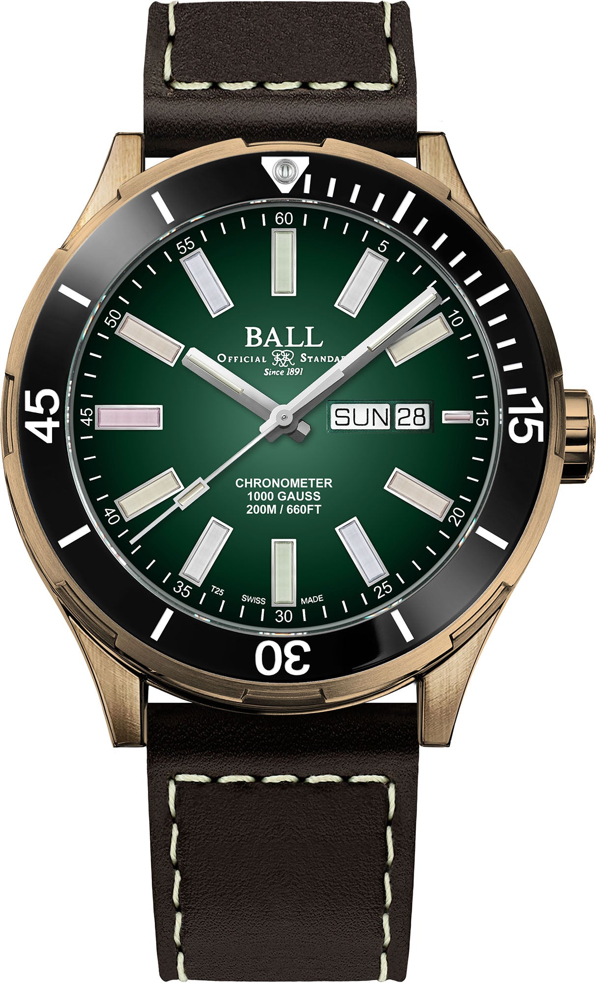 Photos - Wrist Watch Ball Watch Company Roadmaster Marvelight Bronze Limited Edition BL-2489 