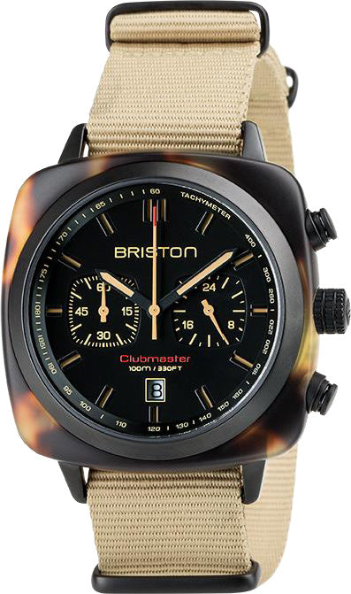 Photos - Wrist Watch Briston Watch Clubmaster Sport Safari - Black BST-193 