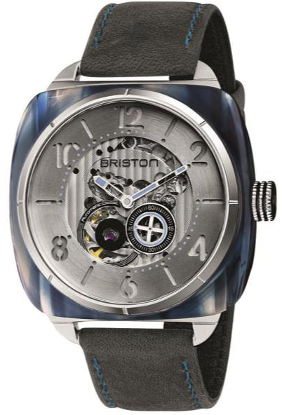 Photos - Wrist Watch Briston Watch Streamliner Skeleton Blue Acetate - Silver BST-315 