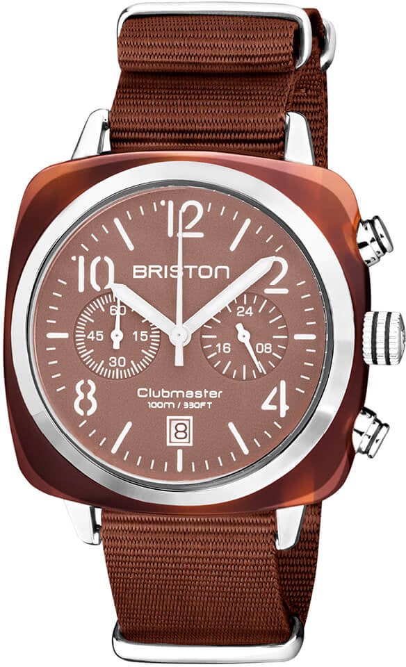 Photos - Wrist Watch Briston Watch Clubmaster Classic Chronograph Terracotta Chocolate - Brown 