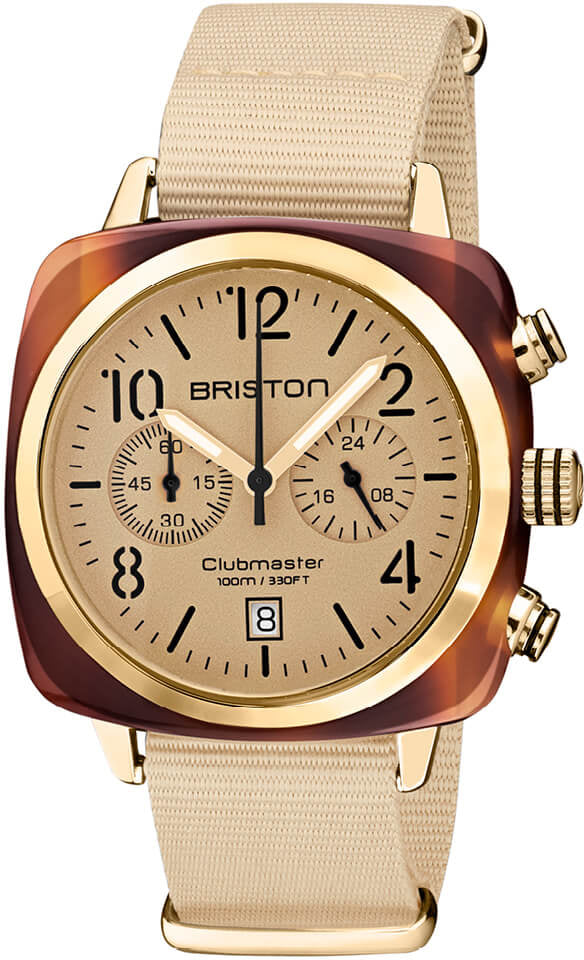 Photos - Wrist Watch Briston Watch Clubmaster Classic Chronograph Terracotta Vanilla - Cream BS 
