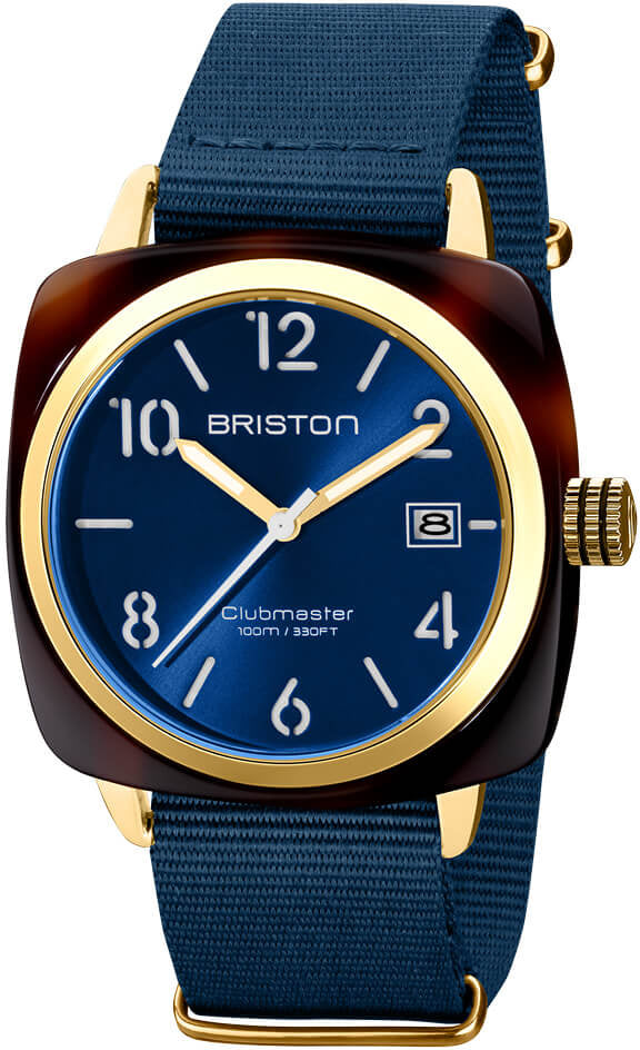 Photos - Wrist Watch Briston Watch Clubmaster Classic 3 Hands - Blue BST-344 