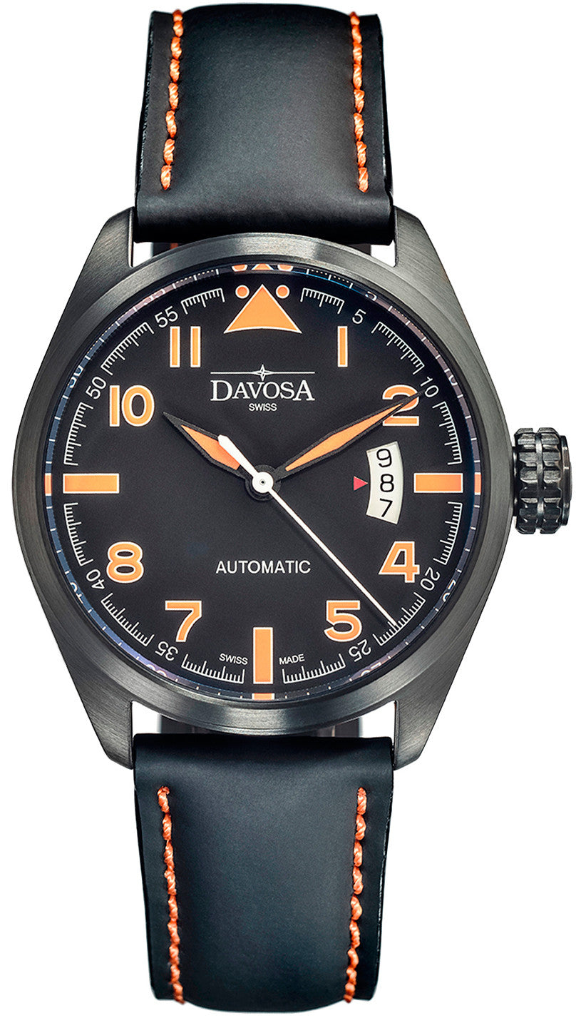 Photos - Wrist Watch Davosa Watch Military Automatic - Black DAV-018 