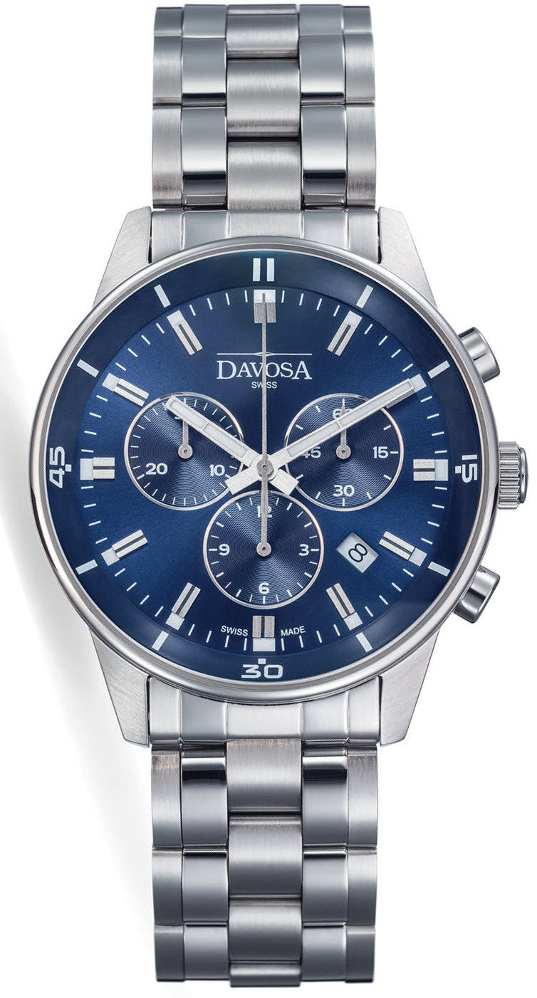 Photos - Wrist Watch Davosa Watch Vireo Chronograph - Blue DAV-106 