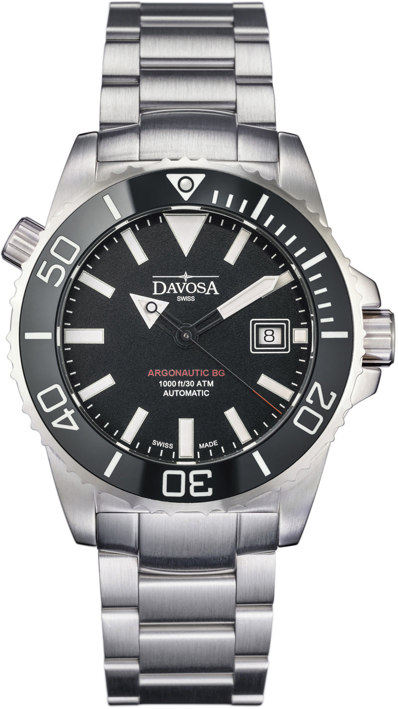 Photos - Wrist Watch Davosa Watch Argonautic BG Black Mens Limited Edition - Black DAV-189 