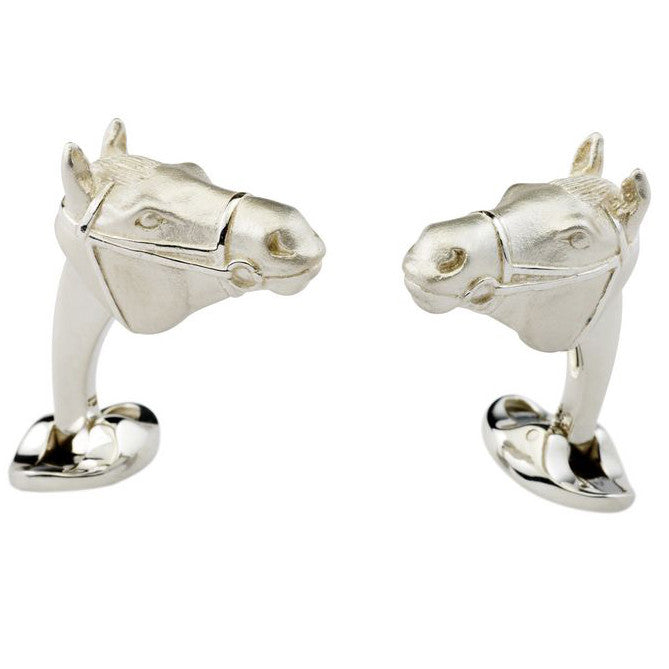 Deakin & Francis Cufflinks Sterling Silver Horse Head Cufflinks | 