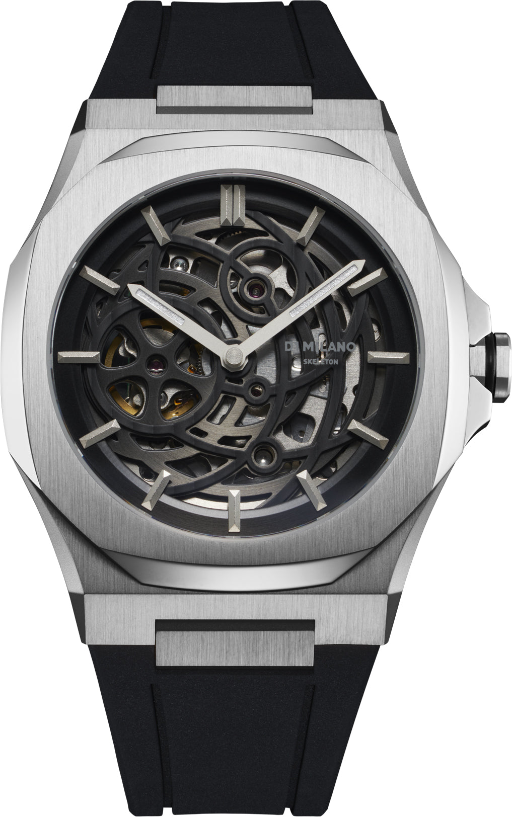 Photos - Wrist Watch Milano D1  Watch Skeleton Silver - Black DLM-090 