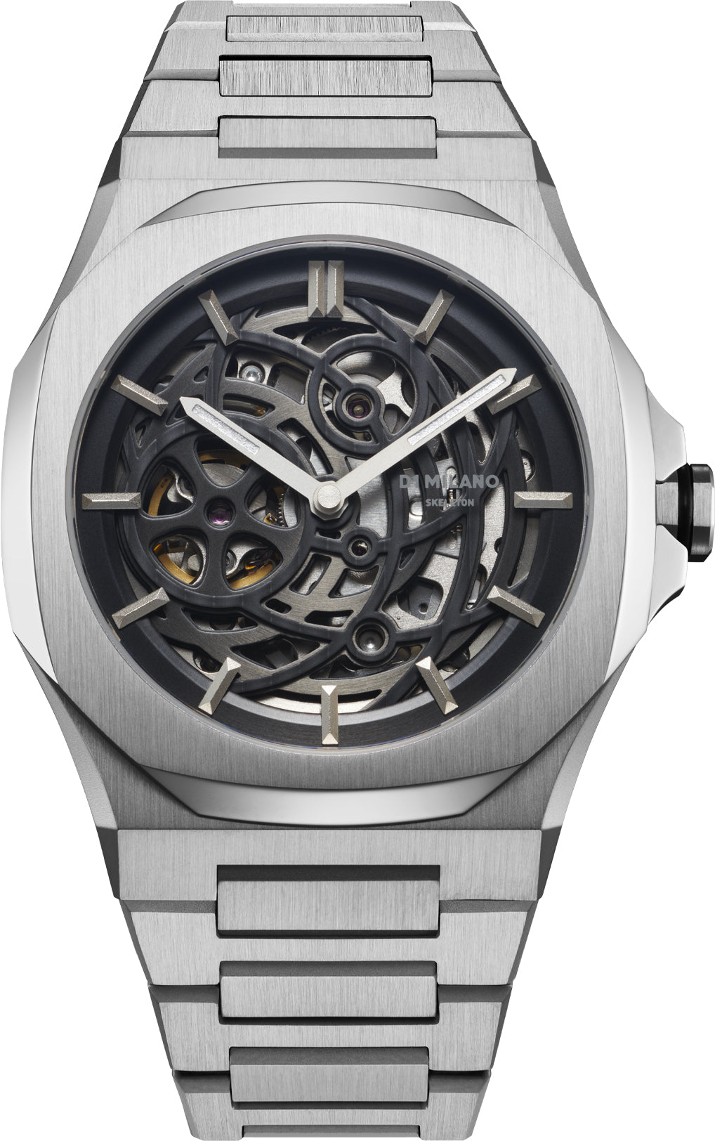 Photos - Wrist Watch Milano D1  Watch Skeleton Silver - Black DLM-093 