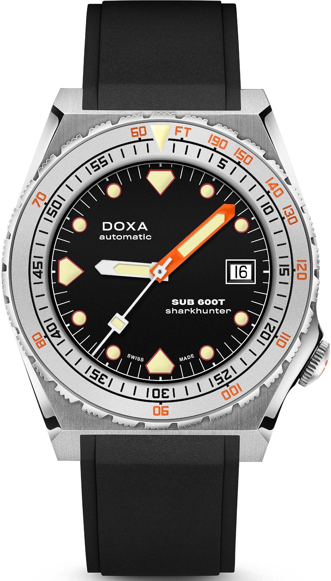 Photos - Wrist Watch DOXA Watch SUB 600T Sharkhunter Rubber DOX-122 