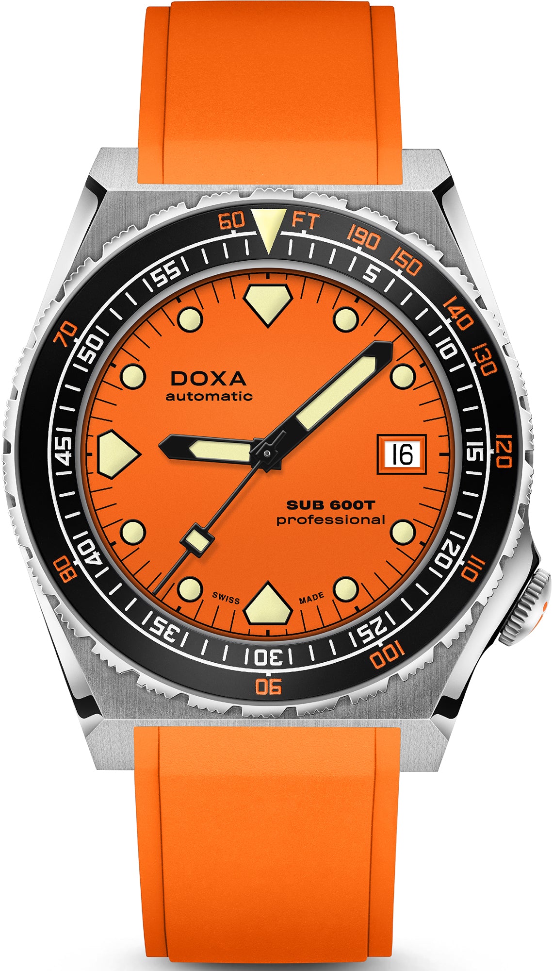 Photos - Wrist Watch DOXA Watch SUB 600T Professional Rubber DOX-133 