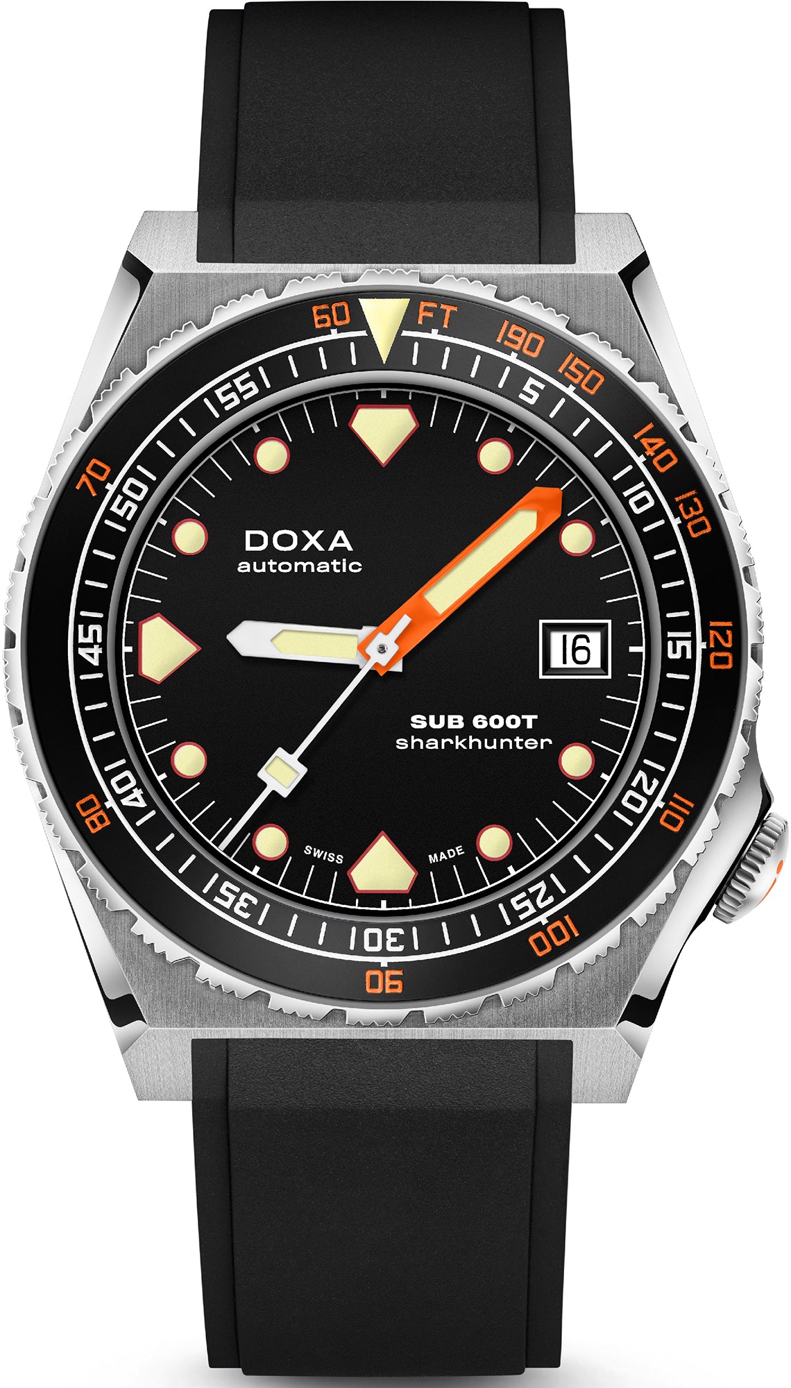 Photos - Wrist Watch DOXA Watch SUB 600T Sharkhunter Rubber DOX-134 