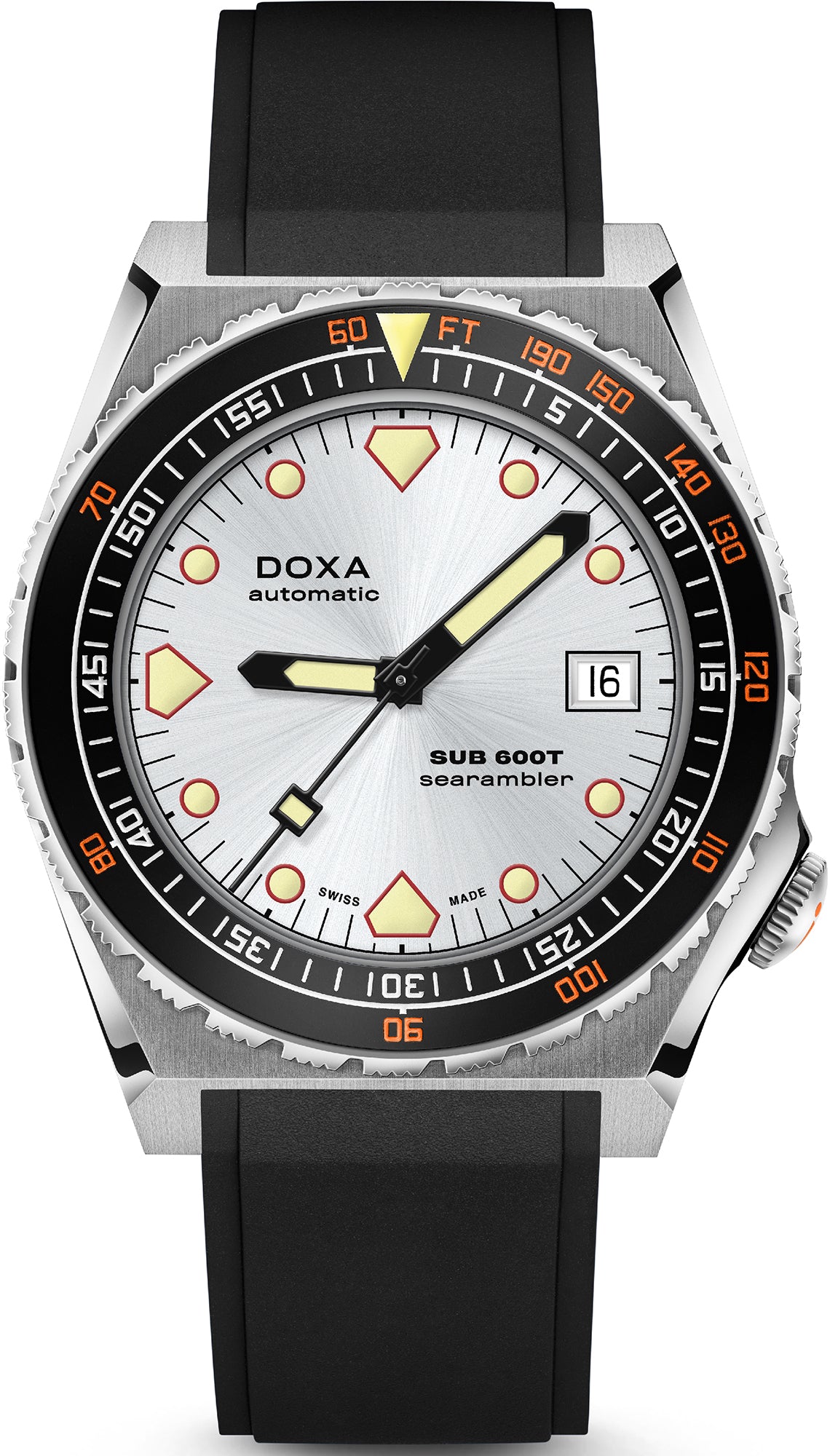 Photos - Wrist Watch DOXA Watch SUB 600T Searambler Rubber DOX-135 