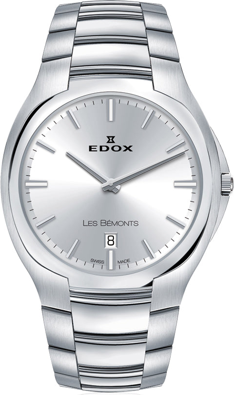 Photos - Wrist Watch EDOX Watch Les Bemonts Ultra Slim - Silver EDX-137 