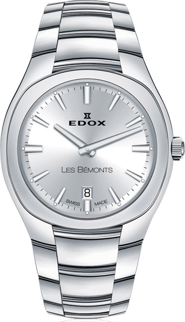 Photos - Wrist Watch EDOX Watch Les Bemonts Ultra Slim - Silver EDX-138 