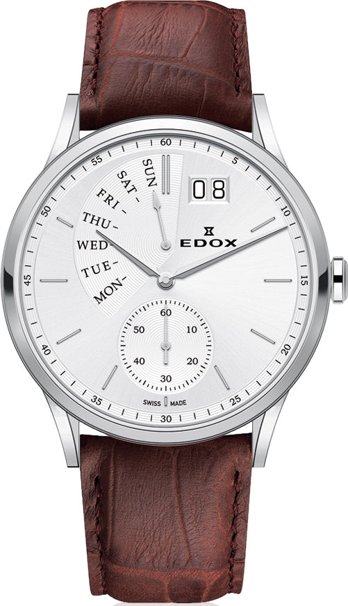 Edox Watch Les Vauberts Day Date Retrograde