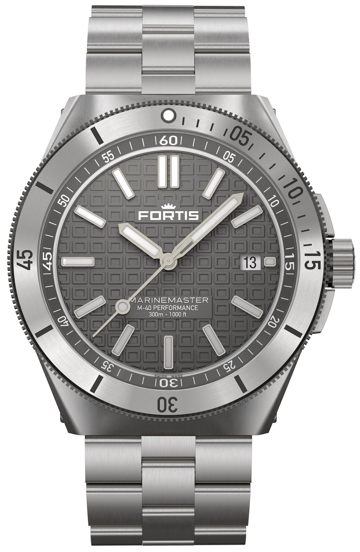 Photos - Wrist Watch Fortis Watch Marinemaster M-40 Rockstone Gray - Grey FT-610 