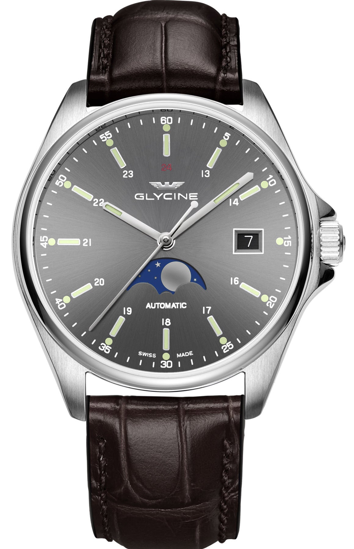 Glycine Watch Combat Classic Moonphase GL0114 Watch | Jura Watches