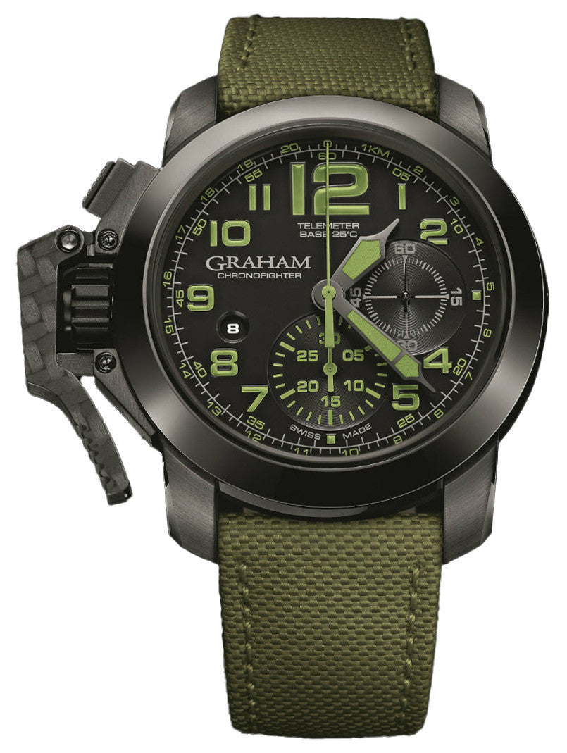 Graham Watch Chronofighter Oversize Ceramic Celcius Bezel Green 2CCAU ...