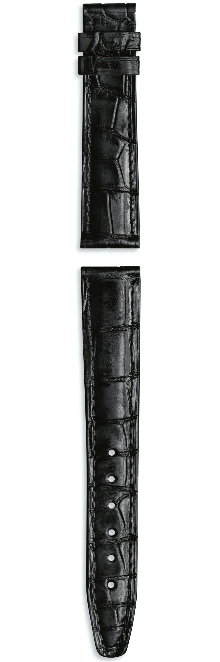 Photos - Watch Strap IWC Strap Alligator Black For Butterfly Clasp XS - Black -S-080 