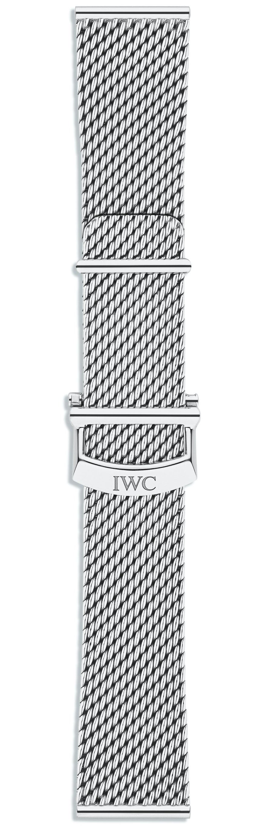 Photos - Watch Strap IWC Strap Bracelet Milanese Steel With Clasp - Silver -S-102 