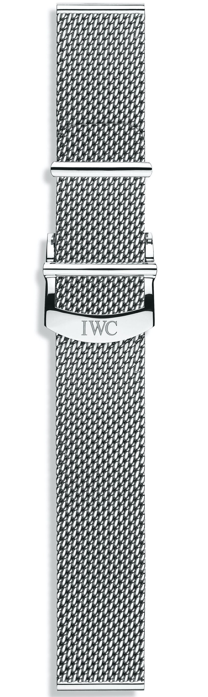 Photos - Watch Strap IWC Strap Bracelet Milanese Steel With Clasp - Silver -S-105 