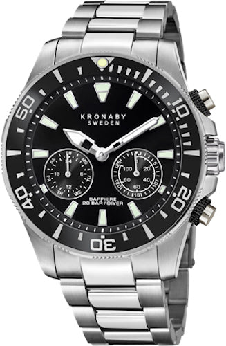 Photos - Wrist Watch Kronaby Watch Divers Smartwatch Mens - Black KRB-052 