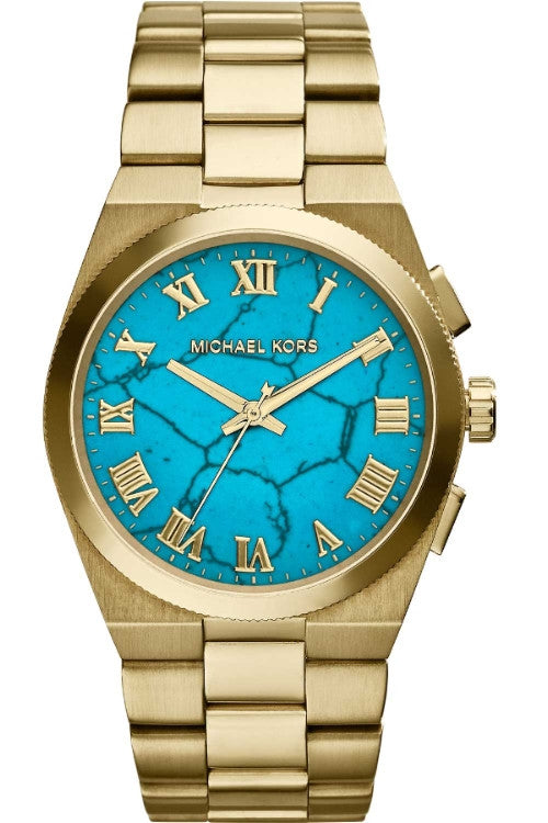 Womens Michael Kors Portia Crystallized Blue Steel Watch MK3680