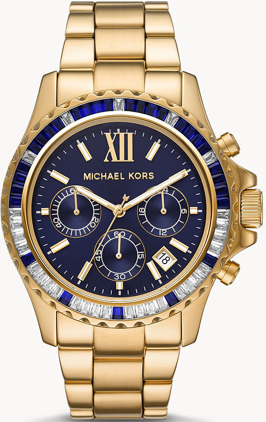 Photos - Wrist Watch Michael Kors Watch Everest Chronograph Ladies - Blue MKR-356 