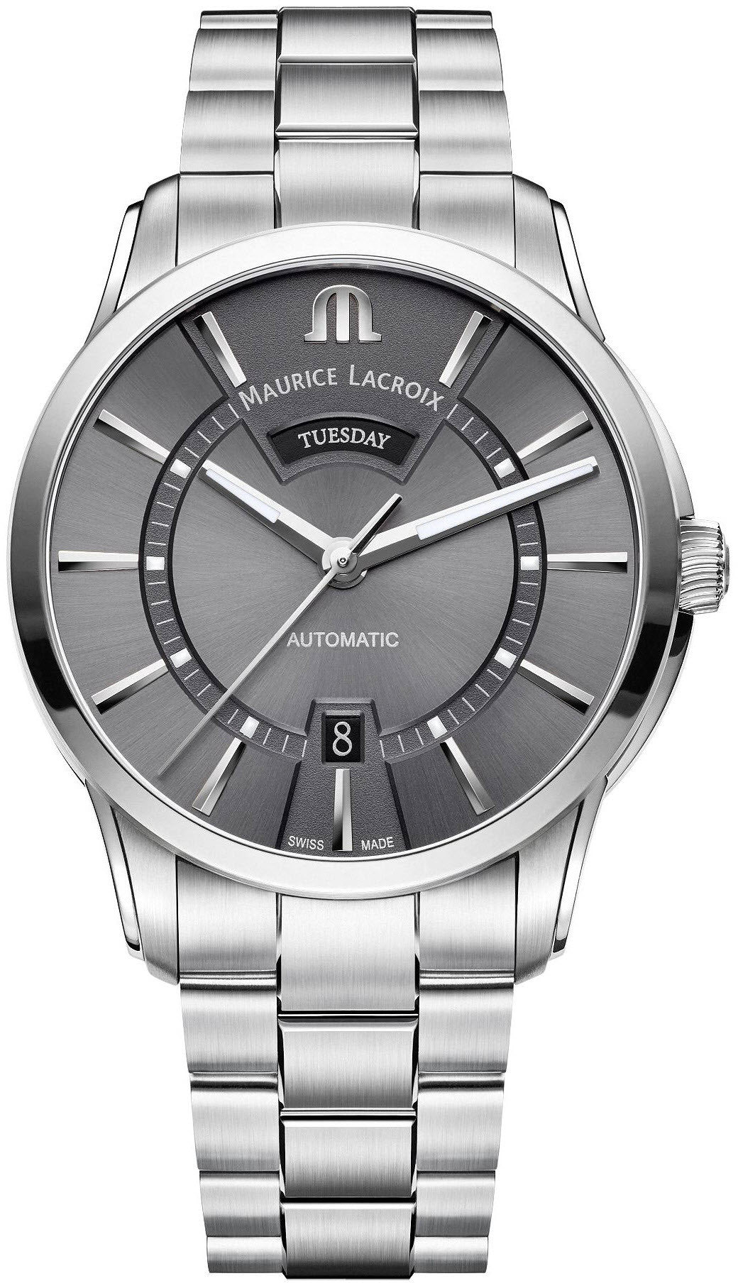 Maurice Lacroix Watch Pontos Day Date Mens PT6358-SS002-332-1 Watch ...