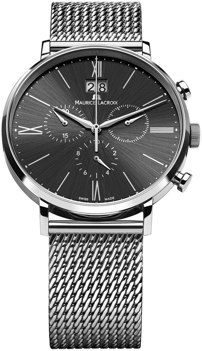 Photos - Wrist Watch Maurice Lacroix Watch Eliros Gents Chronograph - Black ML-784 