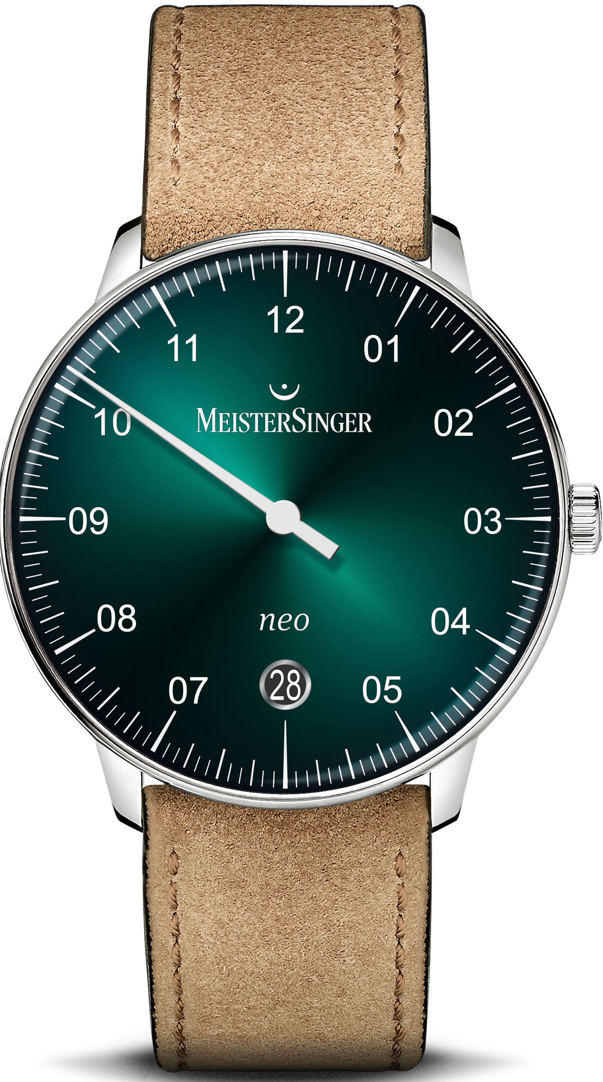 Photos - Wrist Watch MeisterSinger Watch Neo 36 Green Sunburst - Green MS-373 