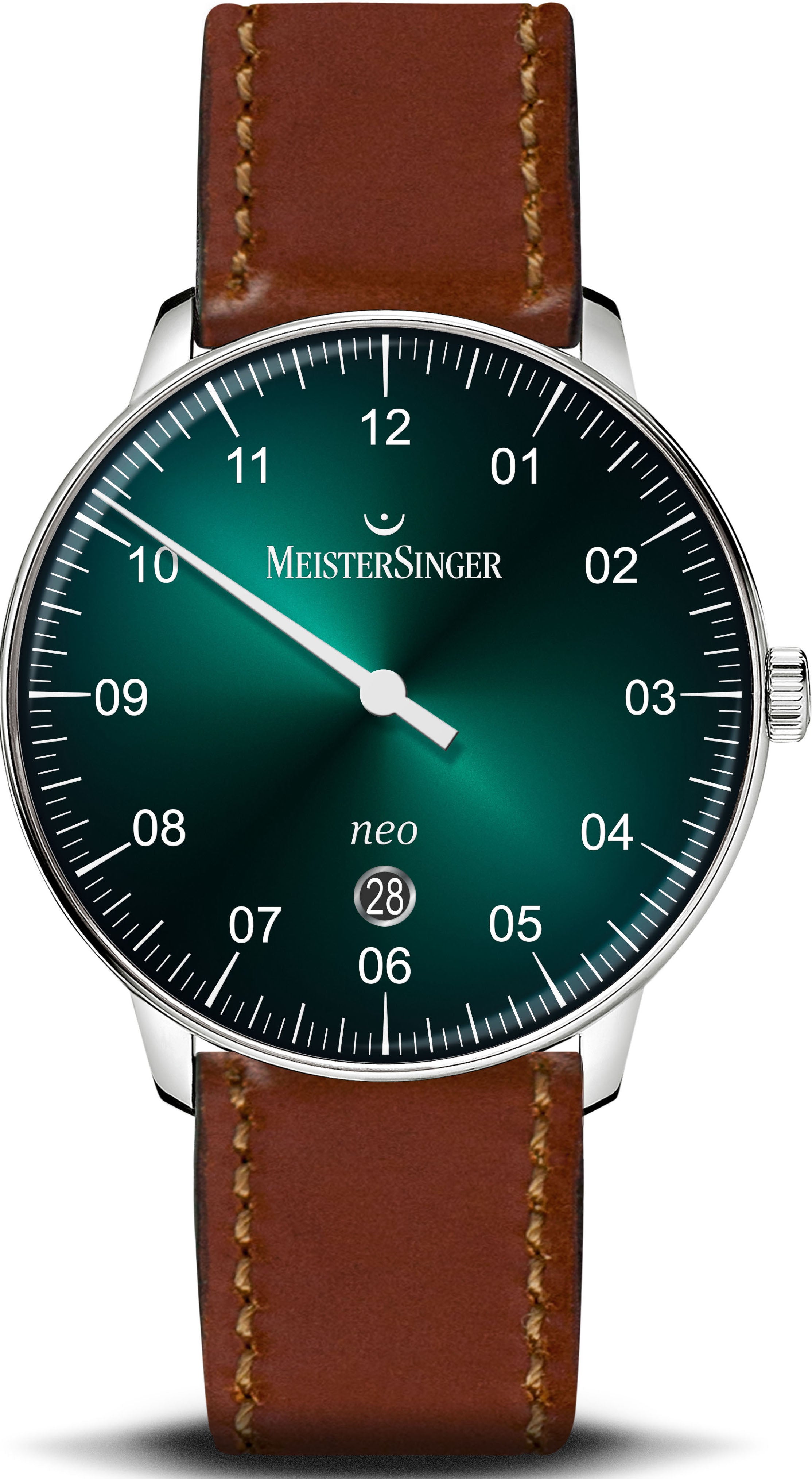 Photos - Wrist Watch MeisterSinger Watch Neo 40 Green Sunburst MS-374 