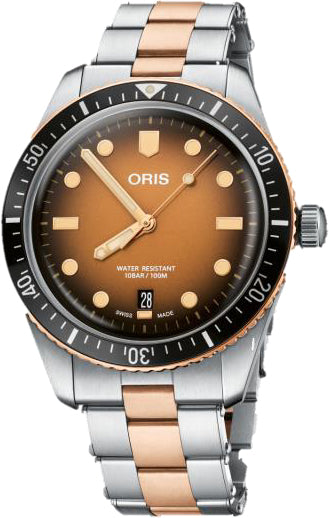 Photos - Wrist Watch Oris Watch Divers Sixty Five Bracelet - Gold OR-1669 
