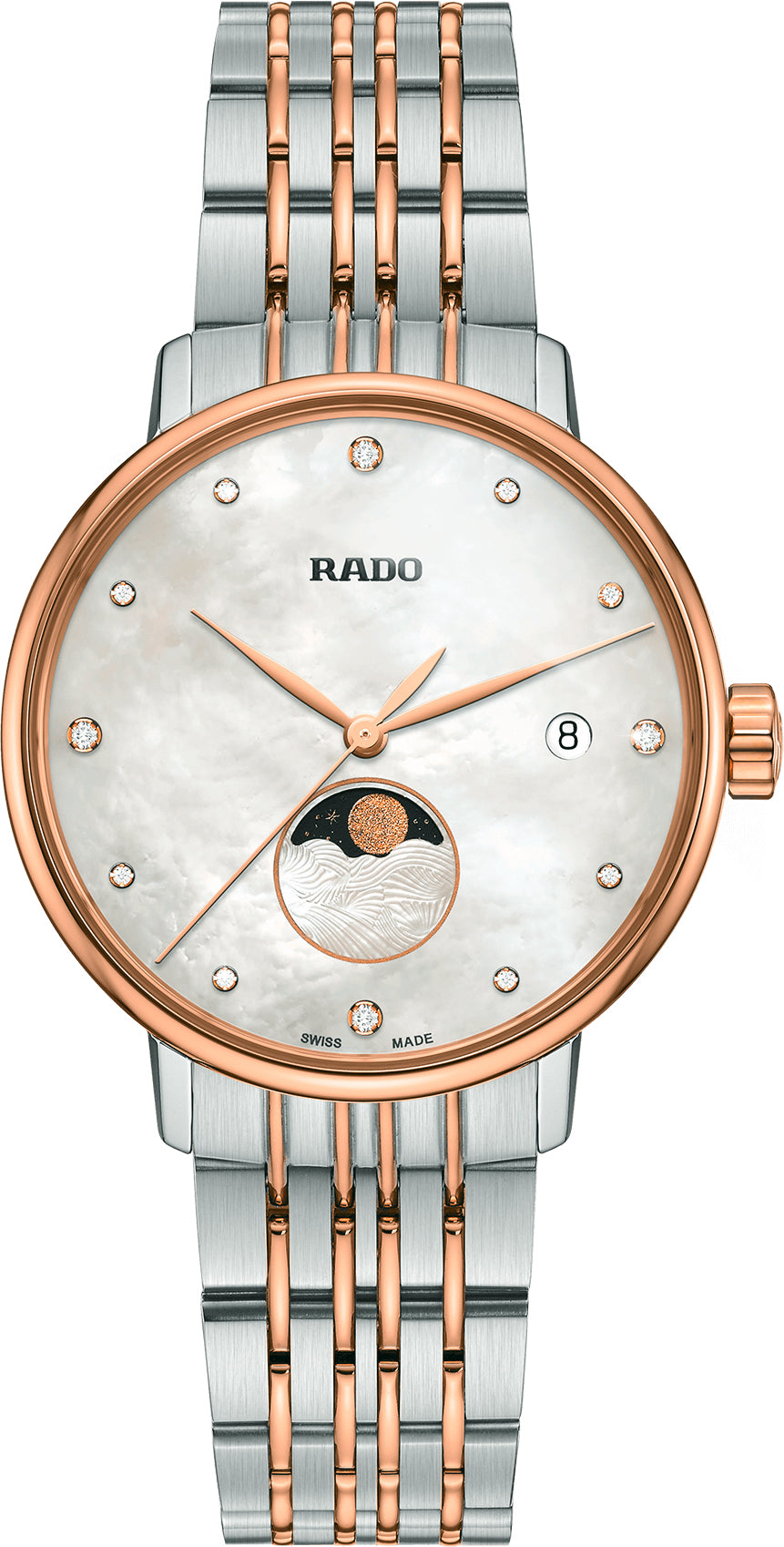 Photos - Wrist Watch RADO Watch Coupole Classic Quartz Moonphase - White RDO-674 