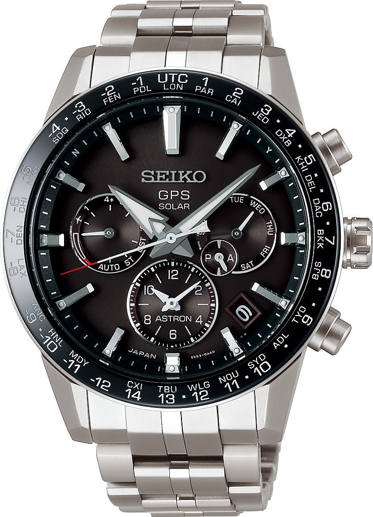 Seiko Astron Watch Caliber 5X Solar GPS Mens SSH003J1 Watch | Jura Watches