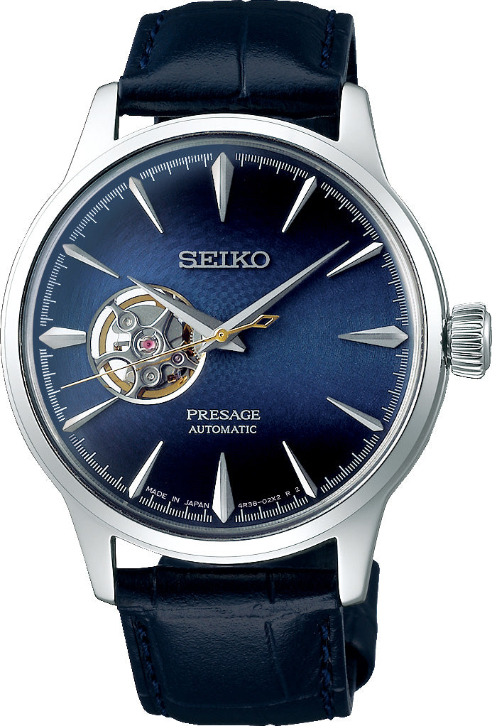 Seiko Presage Watch Cocktail Collection Open Heart Blue Moon SSA405J1 Watch  | Jura Watches