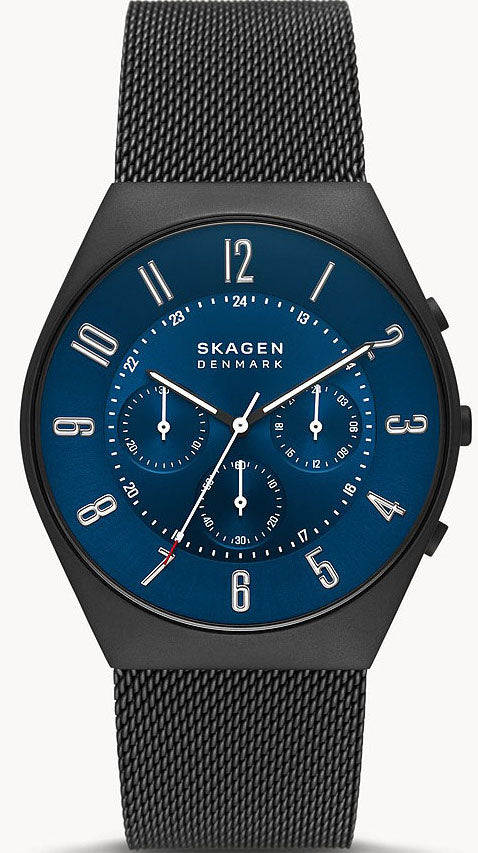 Photos - Wrist Watch Skagen Watch Grenen Chronograph Midnight Steel Mens SKG-250 