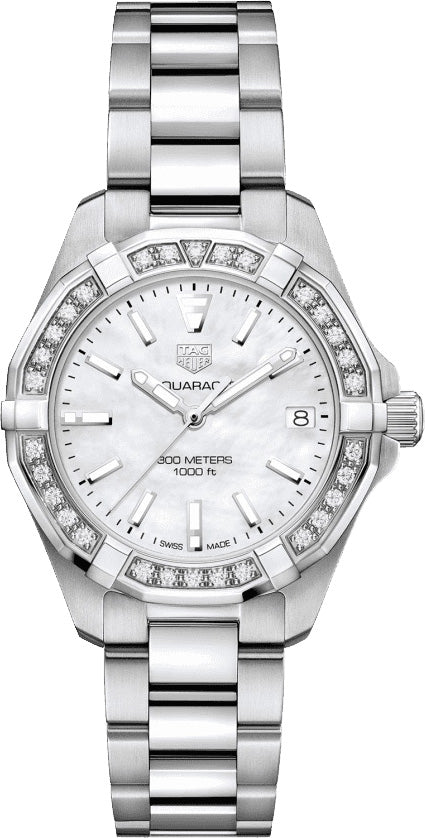 Photos - Wrist Watch TAG Heuer Watch Aquaracer Quartz - White TAG-2212 