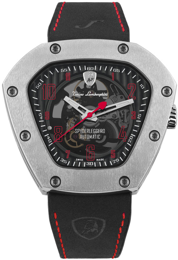 Tonino Lamborghini Watch Spyderleggero Skeleton Titanium Red