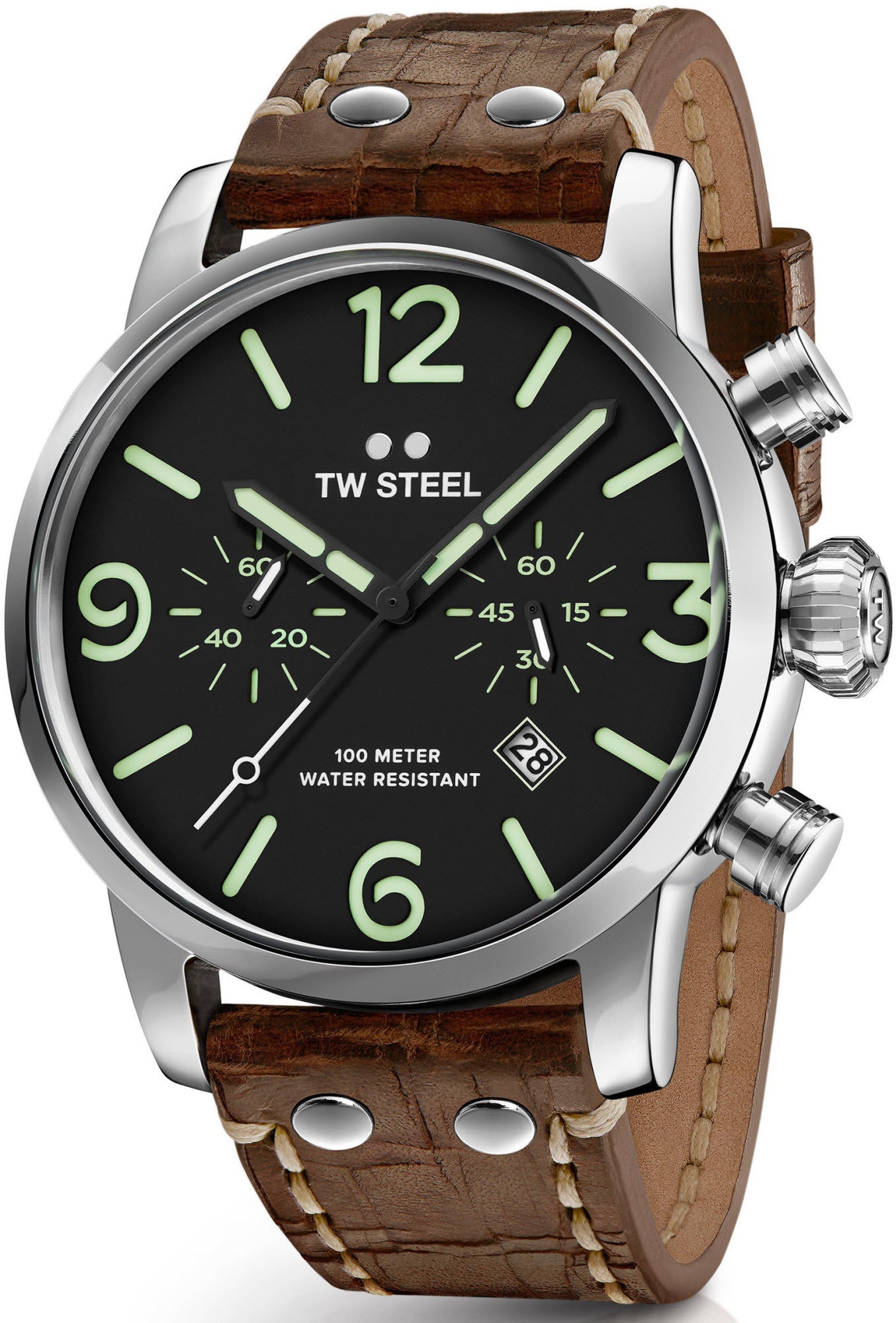 Photos - Wrist Watch TW Steel Watch Maverick Chronograph 45mm - Black TW-400 