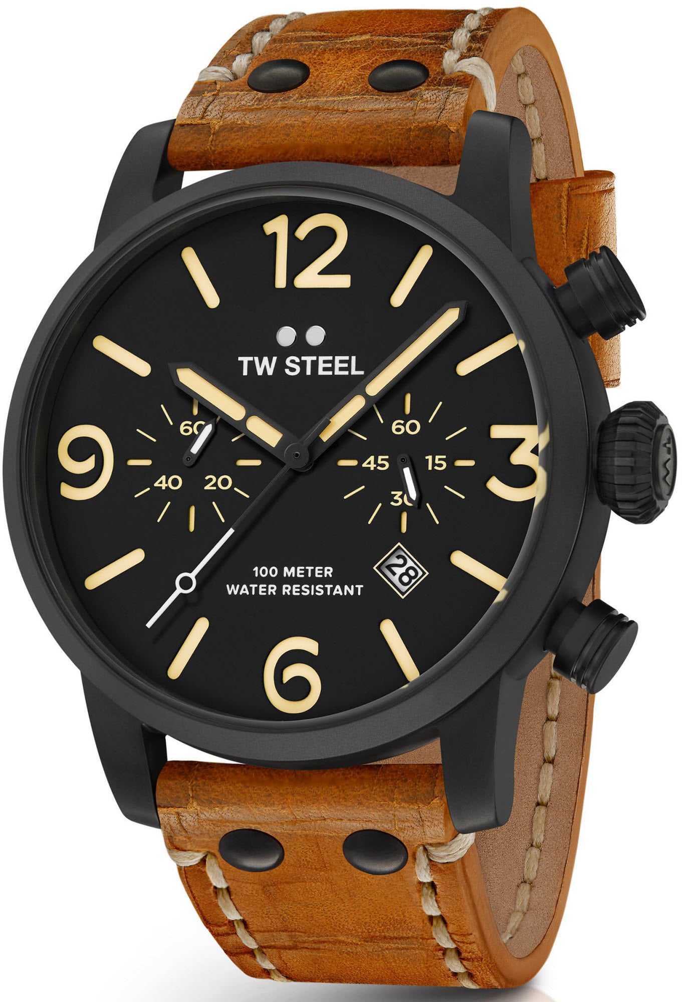 Photos - Wrist Watch TW Steel Watch Maverick Chronograph 48mm - Black TW-415 