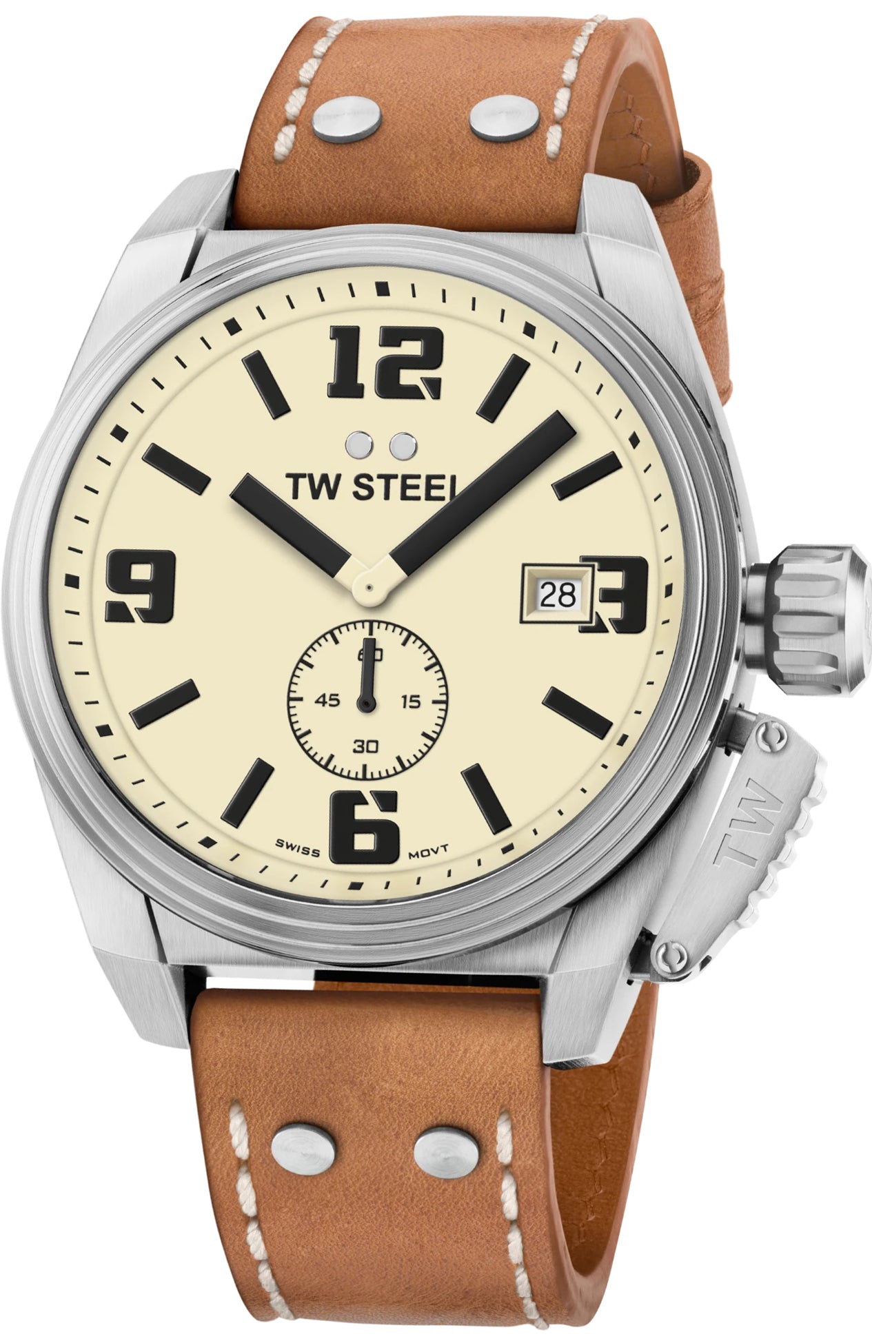 Photos - Wrist Watch TW Steel Watch Canteen Mens D - Cream TW-522 