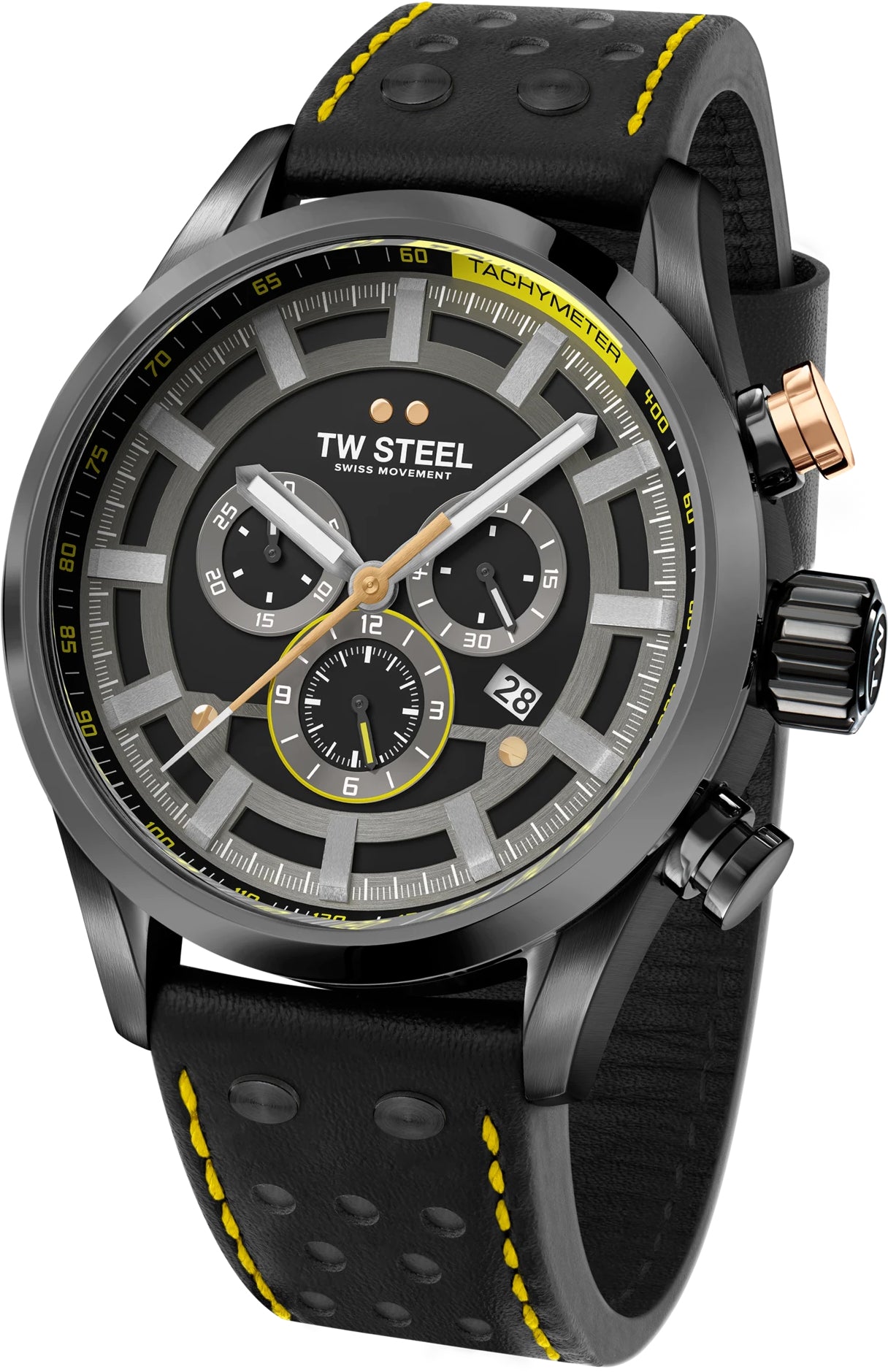 Photos - Wrist Watch TW Steel Watch Fast Lane Swiss Volante Special Edition - Black TW-642 