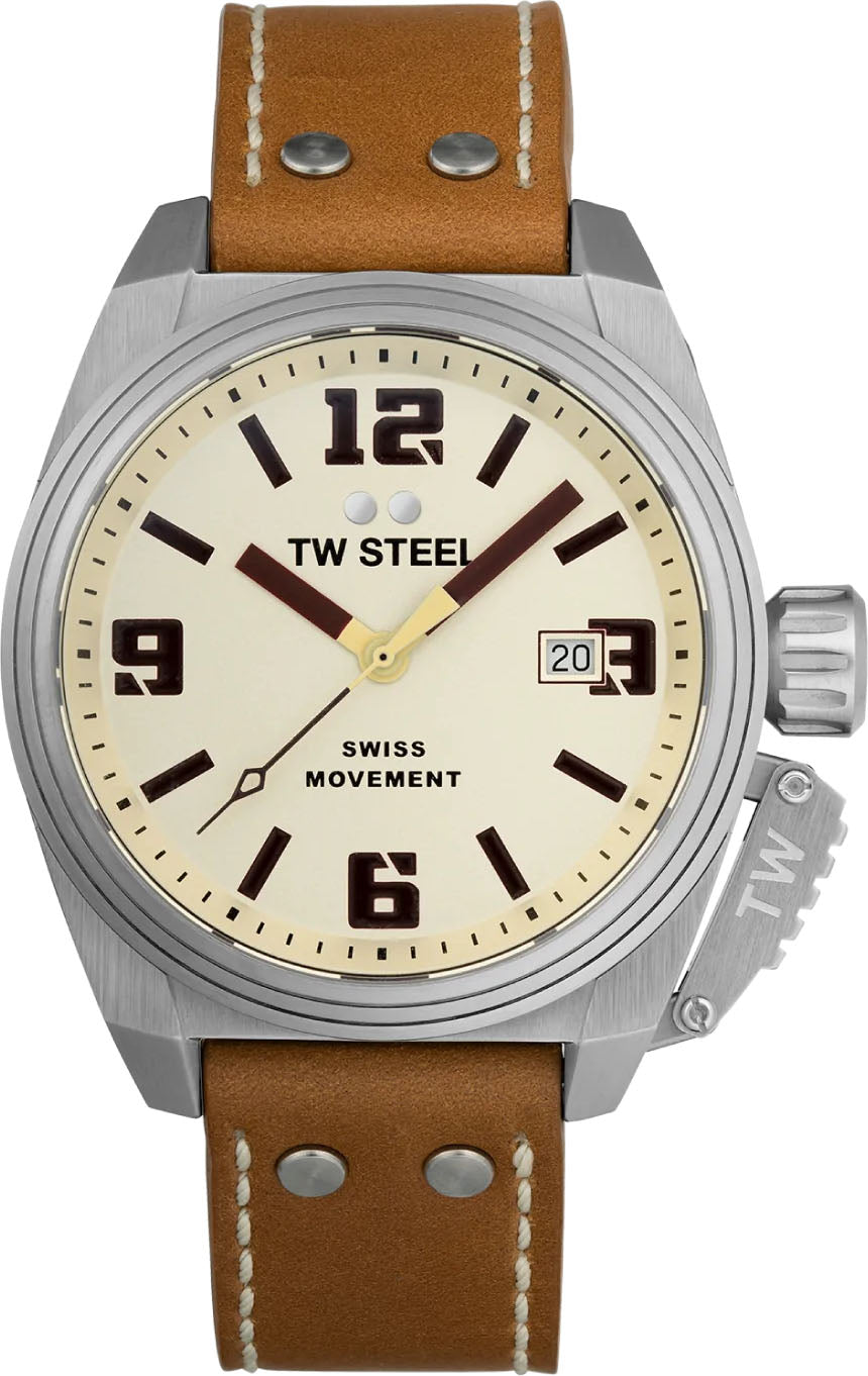 Photos - Wrist Watch TW Steel Watch Swiss Canteen - Cream TW-699 