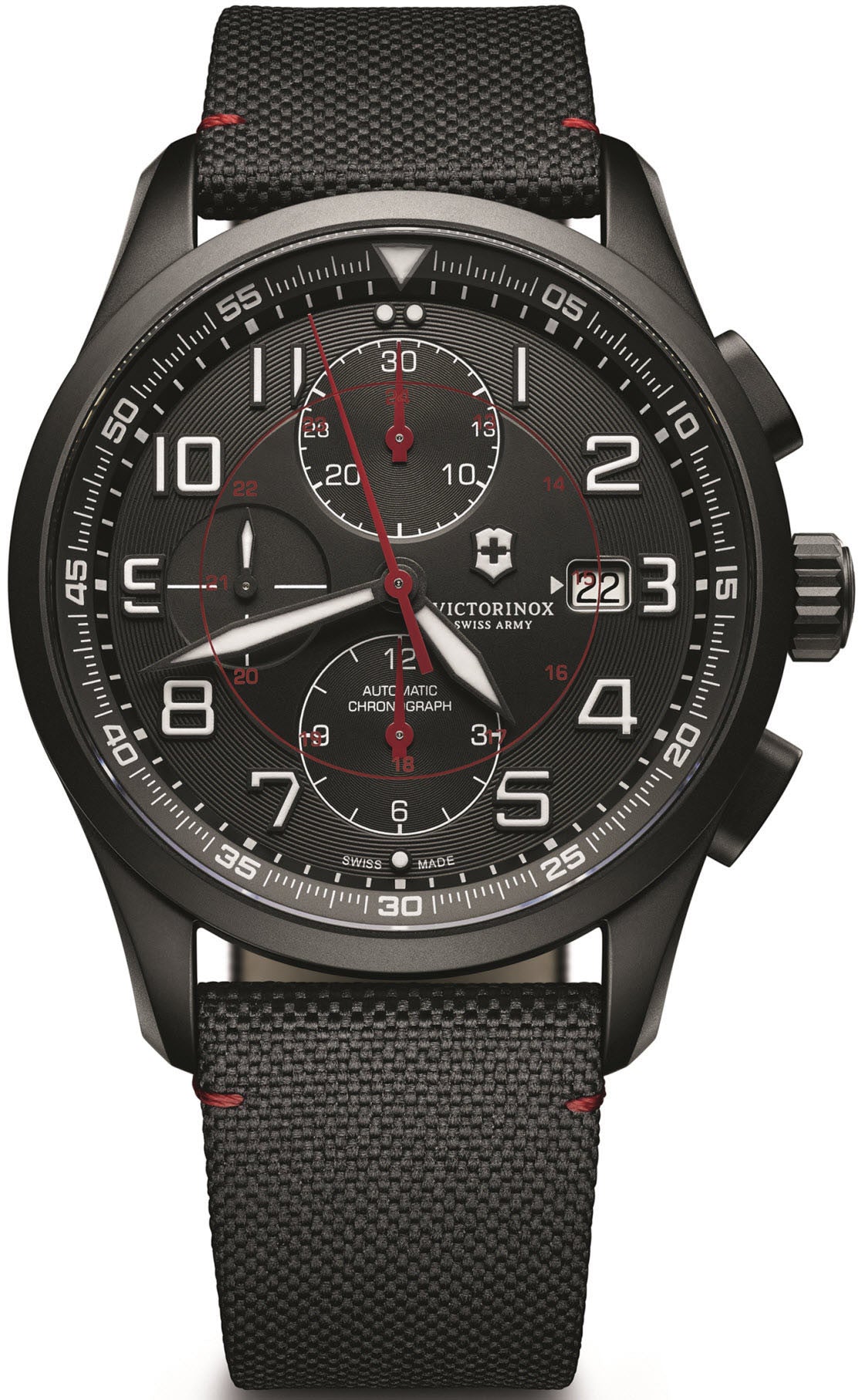Photos - Wrist Watch Victorinox Swiss Army Watch Airboss Black Edition - Black VSA-208 