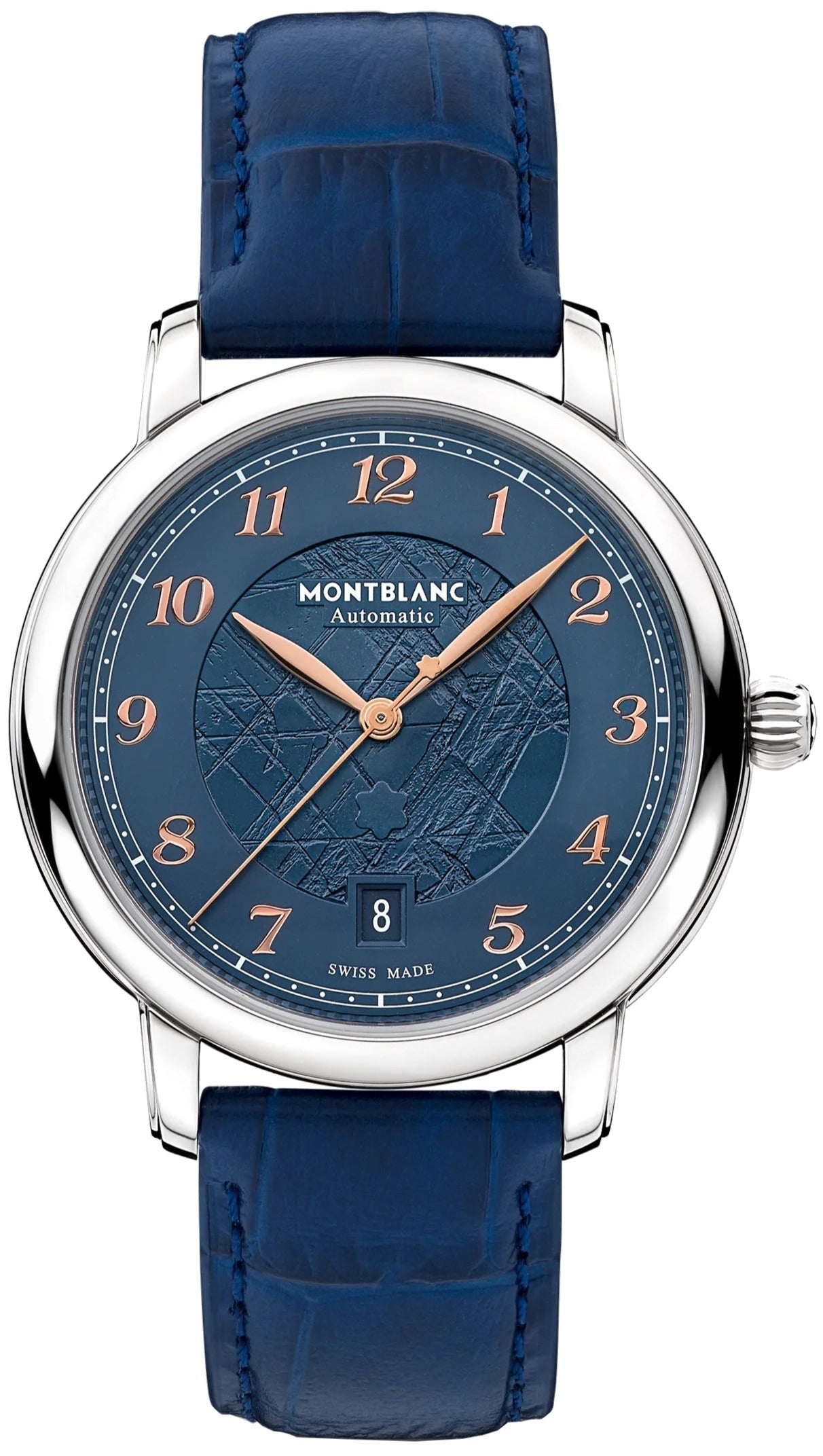 Photos - Wrist Watch Mont Blanc Montblanc Watch Star Legacy Automatic Date 39 Limited Edition - Blue MNTB 