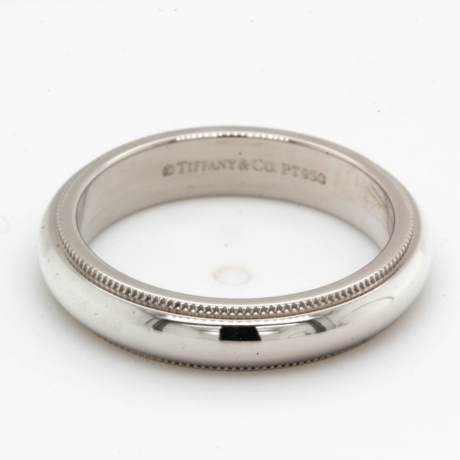 Tiffany & Co. 4mm Milgrain Wedding Band in Platinum | eBay