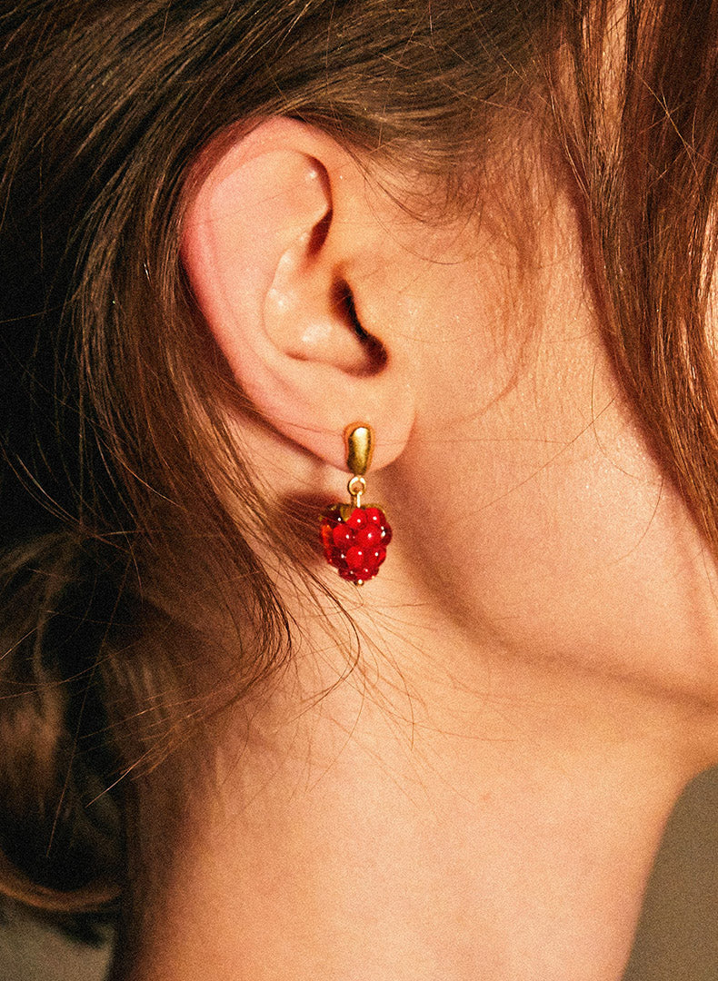 Wild Raspberry Earrings